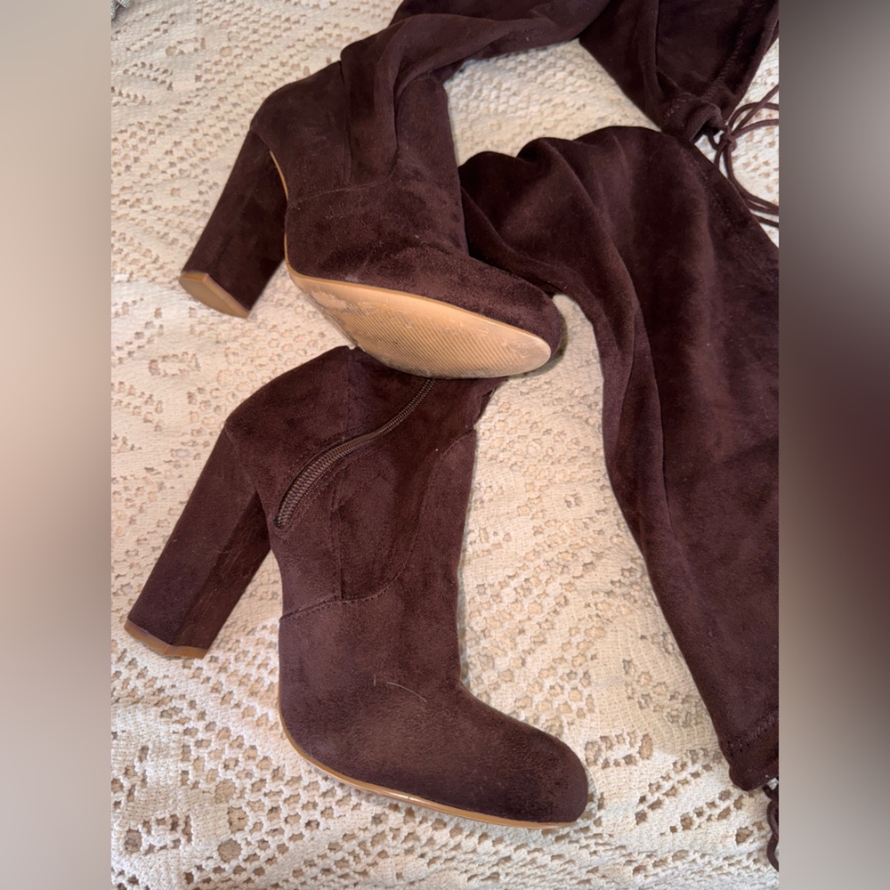 Forever 21 Dark Brown Heeled Boots